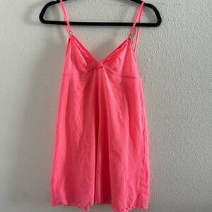 Y2k Princess Tam Tam V-Neck Babydoll Slip Dress Pink